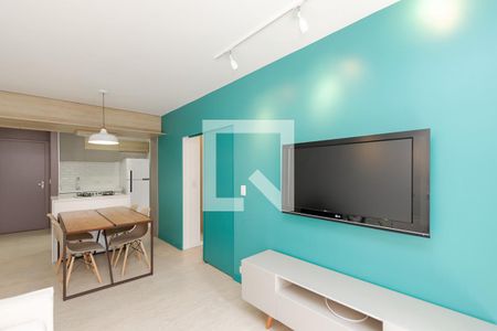Sala de apartamento para alugar com 1 quarto, 50m² em Brooklin, São Paulo