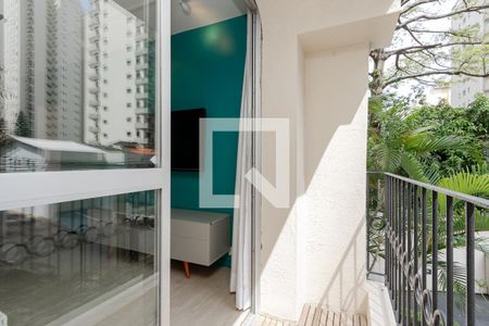 Varanda da Sala de apartamento para alugar com 1 quarto, 50m² em Brooklin, São Paulo