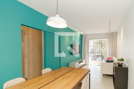 Sala de apartamento para alugar com 1 quarto, 50m² em Brooklin, São Paulo