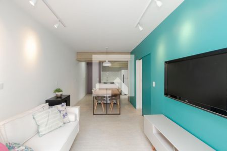 Sala de apartamento para alugar com 1 quarto, 50m² em Brooklin, São Paulo