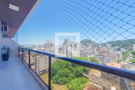 Varanda  de apartamento para alugar com 1 quarto, 44m² em Jardim Três Marias, Guarujá