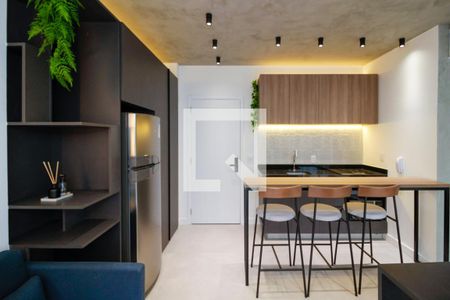 Cozinha de kitnet/studio à venda com 1 quarto, 34m² em Vila Olímpia, São Paulo