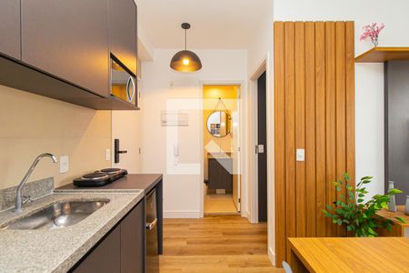 Cozinha de kitnet/studio à venda com 1 quarto, 28m² em Bela Vista, São Paulo
