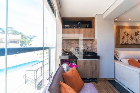 Varanda da Sala de apartamento à venda com 3 quartos, 90m² em Vila Assunção, Santo André