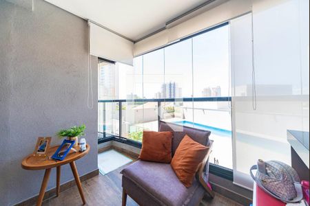 Varanda da Sala de apartamento à venda com 3 quartos, 90m² em Vila Assunção, Santo André