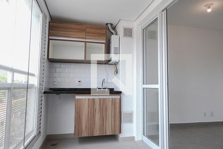 Varanda / Cozinha de kitnet/studio à venda com 1 quarto, 27m² em Campo Belo, São Paulo