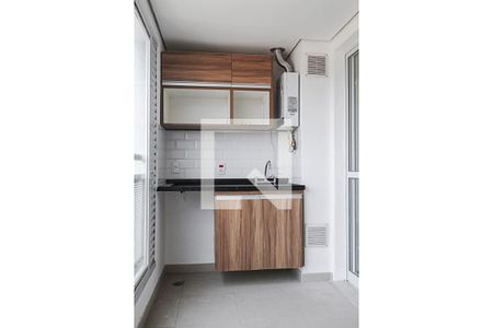 Varanda / Cozinha de kitnet/studio à venda com 1 quarto, 27m² em Campo Belo, São Paulo