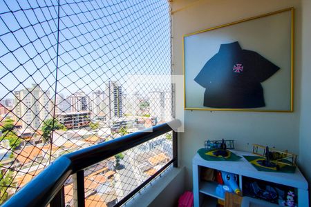 Varanda da sala de apartamento para alugar com 3 quartos, 86m² em Vila Valparaiso, Santo André