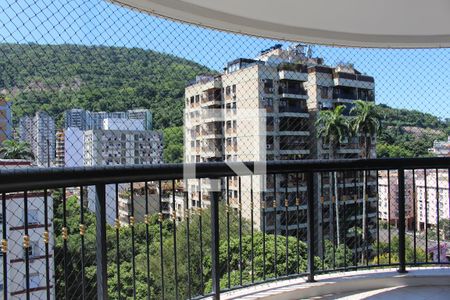 Varanda da Sala de apartamento à venda com 1 quarto, 55m² em Laranjeiras, Rio de Janeiro
