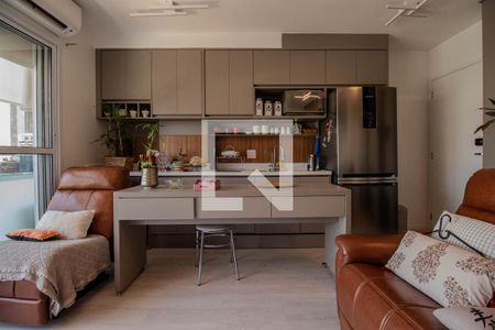 Quarto - Sala - Cozinha de apartamento à venda com 1 quarto, 32m² em Vila Mariana, São Paulo