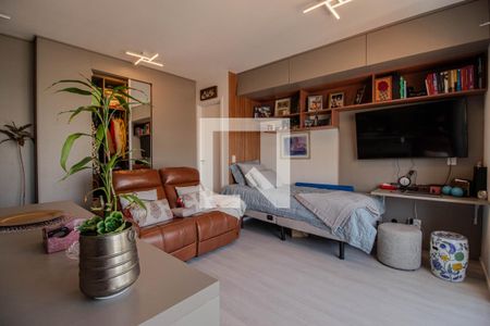Quarto - Sala - Cozinha de apartamento à venda com 1 quarto, 32m² em Vila Mariana, São Paulo