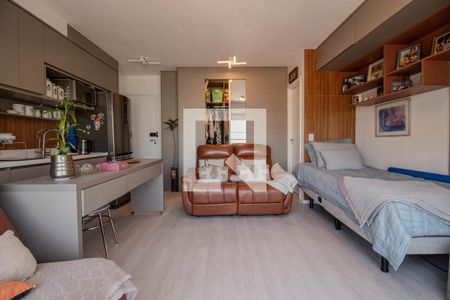 Quarto - Sala - Cozinha de apartamento à venda com 1 quarto, 32m² em Vila Mariana, São Paulo