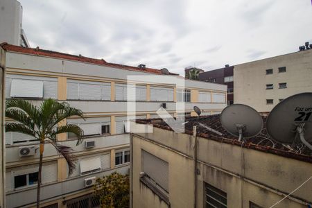 Vista da Sala de apartamento à venda com 3 quartos, 77m² em Menino Deus, Porto Alegre