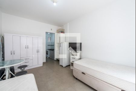 Sala e quarto de kitnet/studio para alugar com 1 quarto, 30m² em José Menino, Santos