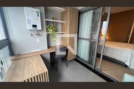 Studio à venda com 31m², 1 quarto e 1 vagaVaranda