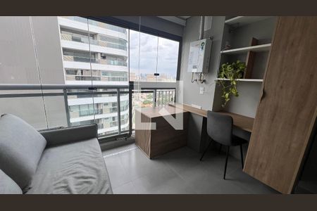 Studio à venda com 31m², 1 quarto e 1 vagaVaranda