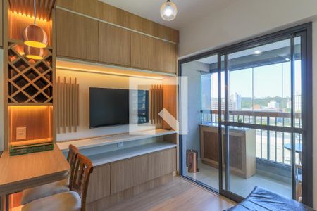 Sala de apartamento para alugar com 1 quarto, 28m² em Brooklin Paulista, São Paulo