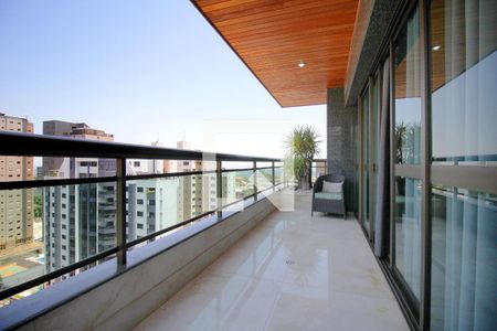 Varanda da Sala de apartamento à venda com 4 quartos, 496m² em Belvedere, Belo Horizonte