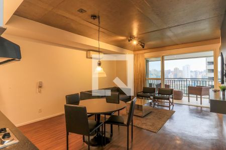 Sala de apartamento para alugar com 1 quarto, 75m² em Cidade Monções, São Paulo
