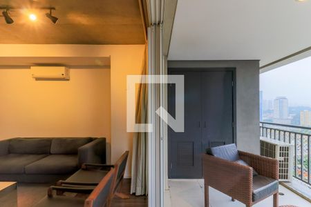 Sala de apartamento para alugar com 1 quarto, 75m² em Cidade Monções, São Paulo