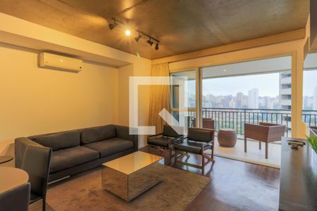 Sala de apartamento para alugar com 1 quarto, 75m² em Cidade Monções, São Paulo