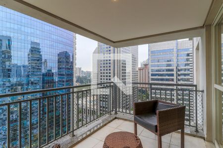 Varanda da Sala de apartamento para alugar com 1 quarto, 75m² em Cidade Monções, São Paulo