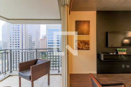 Sala de apartamento para alugar com 1 quarto, 75m² em Cidade Monções, São Paulo