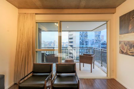 Sala de apartamento para alugar com 1 quarto, 75m² em Cidade Monções, São Paulo