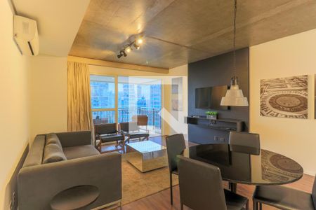 Sala de apartamento para alugar com 1 quarto, 75m² em Cidade Monções, São Paulo