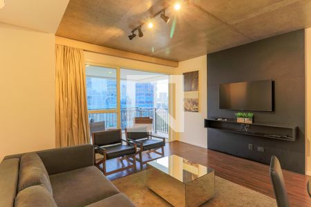 Sala de apartamento para alugar com 1 quarto, 75m² em Cidade Monções, São Paulo