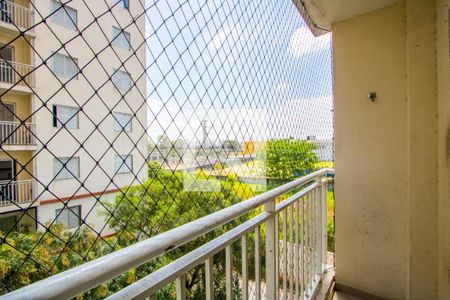 Varanda da sala de apartamento à venda com 3 quartos, 67m² em Vila Homero Thon, Santo André