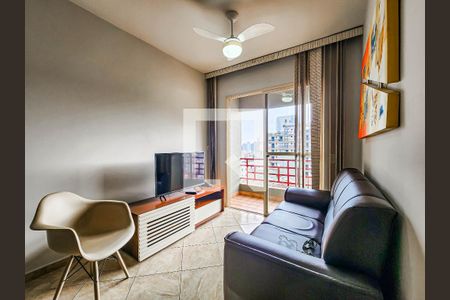 Sala de apartamento para alugar com 2 quartos, 63m² em Jardim Tres Marias, Guarujá