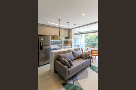 Sala de apartamento à venda com 1 quarto, 46m² em Campo Belo, São Paulo