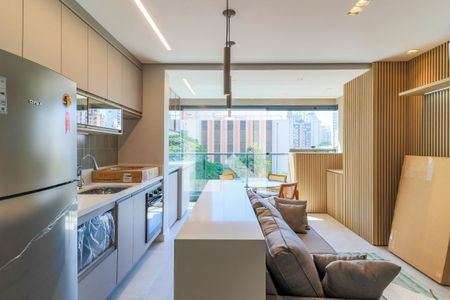 Sala de apartamento à venda com 1 quarto, 46m² em Campo Belo, São Paulo