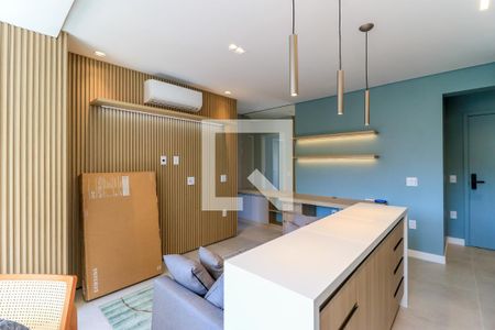 Sala de apartamento à venda com 1 quarto, 46m² em Campo Belo, São Paulo