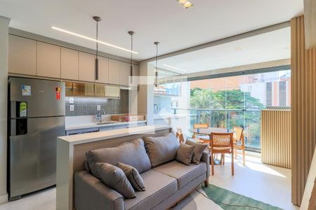 Sala de apartamento à venda com 1 quarto, 46m² em Campo Belo, São Paulo