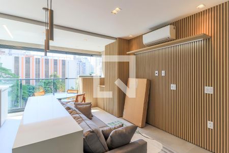 Sala de apartamento à venda com 1 quarto, 46m² em Campo Belo, São Paulo