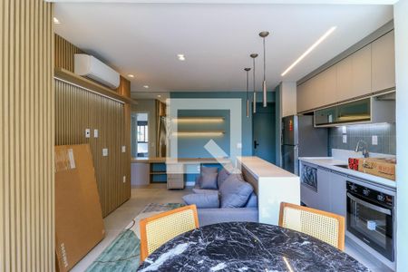 Sala de apartamento à venda com 1 quarto, 46m² em Campo Belo, São Paulo