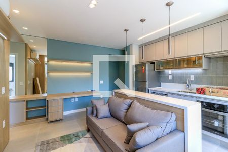 Sala de apartamento à venda com 1 quarto, 46m² em Campo Belo, São Paulo