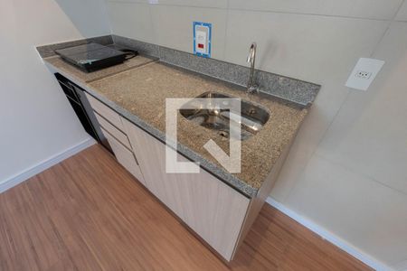 Cozinha de apartamento para alugar com 1 quarto, 26m² em Bela Vista, São Paulo