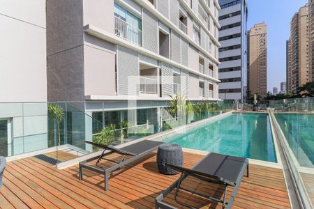 Área comum - Piscina de kitnet/studio para alugar com 1 quarto, 27m² em Brooklin Paulista, São Paulo