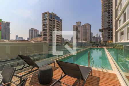 Área comum - Piscina de kitnet/studio para alugar com 1 quarto, 27m² em Brooklin Paulista, São Paulo