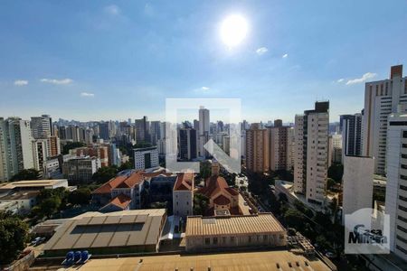 Vista da Sala  de apartamento à venda com 4 quartos, 145m² em Funcionários, Belo Horizonte