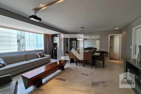 Sala  de apartamento à venda com 4 quartos, 145m² em Funcionários, Belo Horizonte