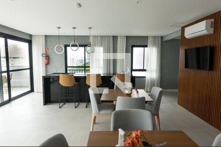 Studio à venda com 27m², 1 quarto e sem vagaÁrea gourmet