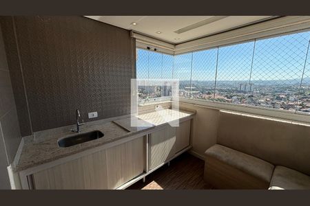 Varanda da Sala de apartamento à venda com 2 quartos, 52m² em Vila Humaitá, Santo André