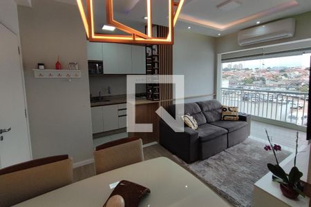 Sala de Estar e Jantar de apartamento à venda com 2 quartos, 54m² em Chácaras Campos Elíseos, Campinas