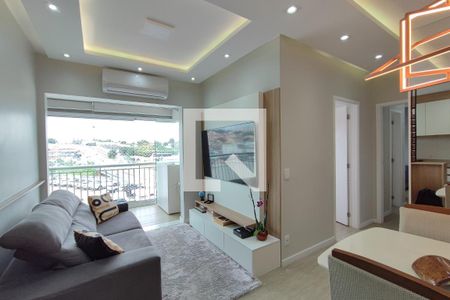 Sala de Estar e Jantar de apartamento à venda com 2 quartos, 55m² em Chácaras Campos Elíseos, Campinas