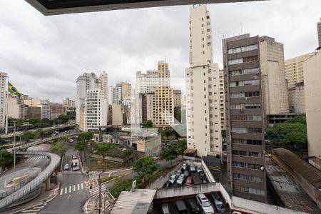 Vista da Sacada de kitnet/studio à venda com 1 quarto, 25m² em Bela Vista, São Paulo