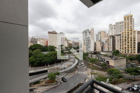 Vista da Sacada de kitnet/studio à venda com 1 quarto, 25m² em Bela Vista, São Paulo